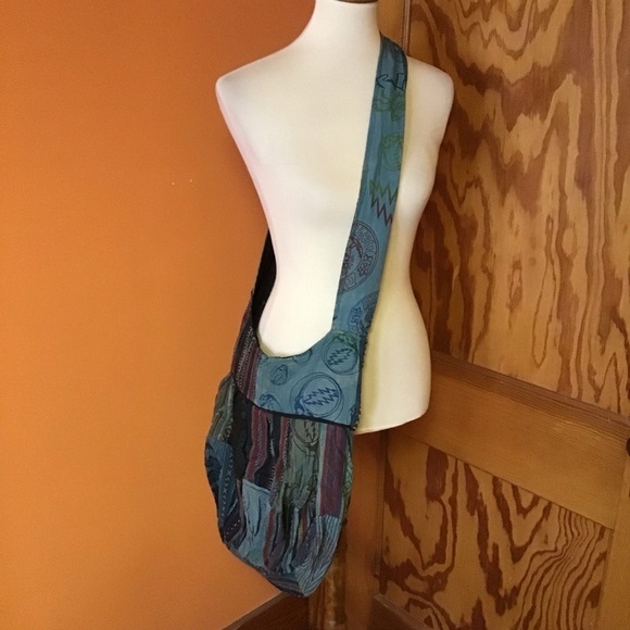 ONLY ONE Teal Grateful Dead Patchwork Bag - Picture 7 of 7